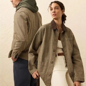 Faherty High Ridge Twill Studio Jacket - Unisex - Wildwood Plaid / XS NWOT